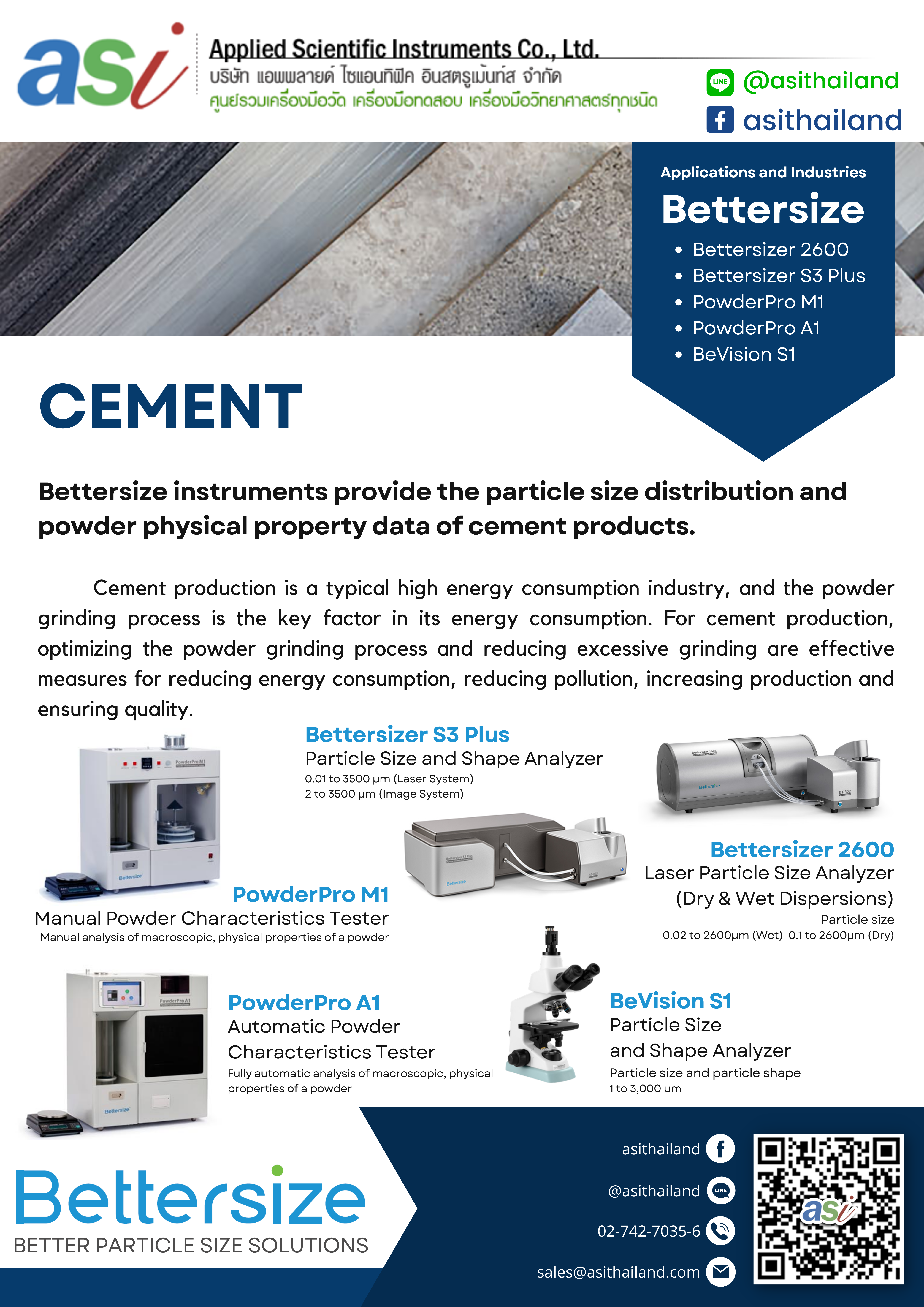 Applications and Industries : Cement