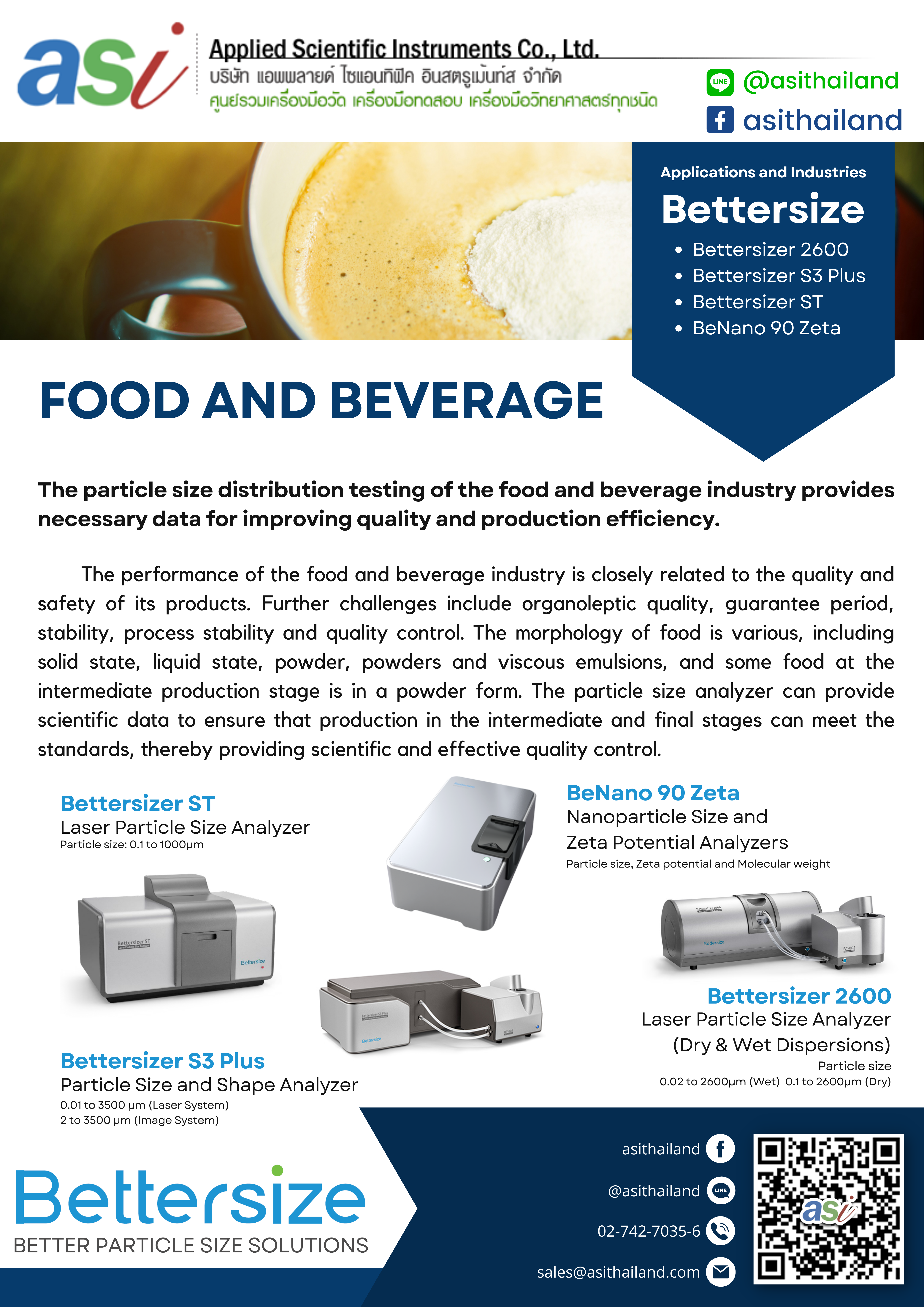 Applications and Industries : Food and Beverage