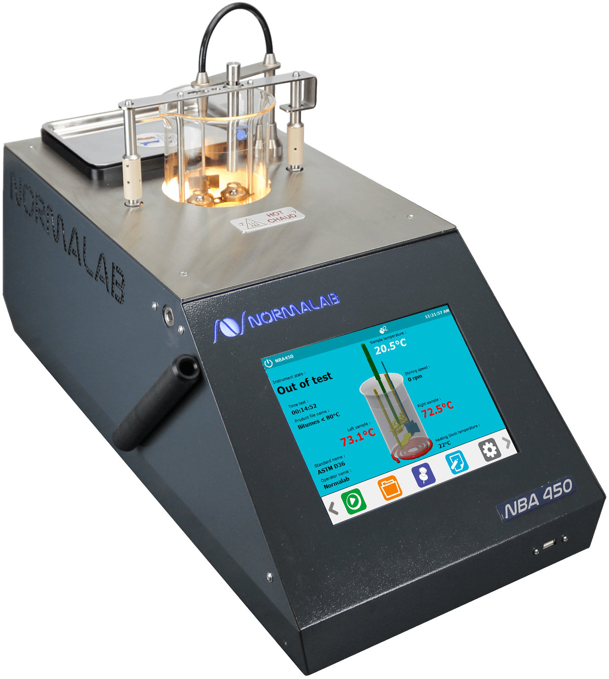 Automatic softening point tester of bitumen (ring & ball method)