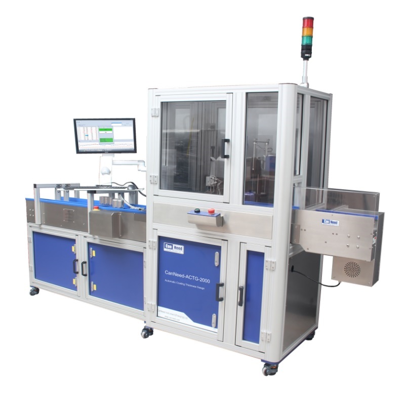 เครื่องทดสอบความหนาสารเคลือบของกระป๋องแบบอัตโนมัติ (Automatic Optical Coating Thickness Gauge (non-contact))