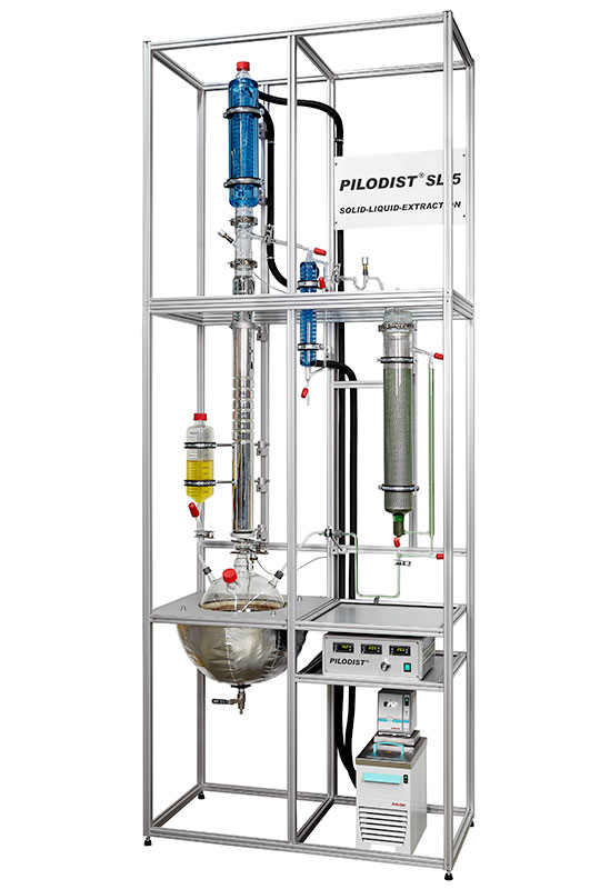 PILOEX SL 5 solid-liquid extractor with soxhlet extraction mode